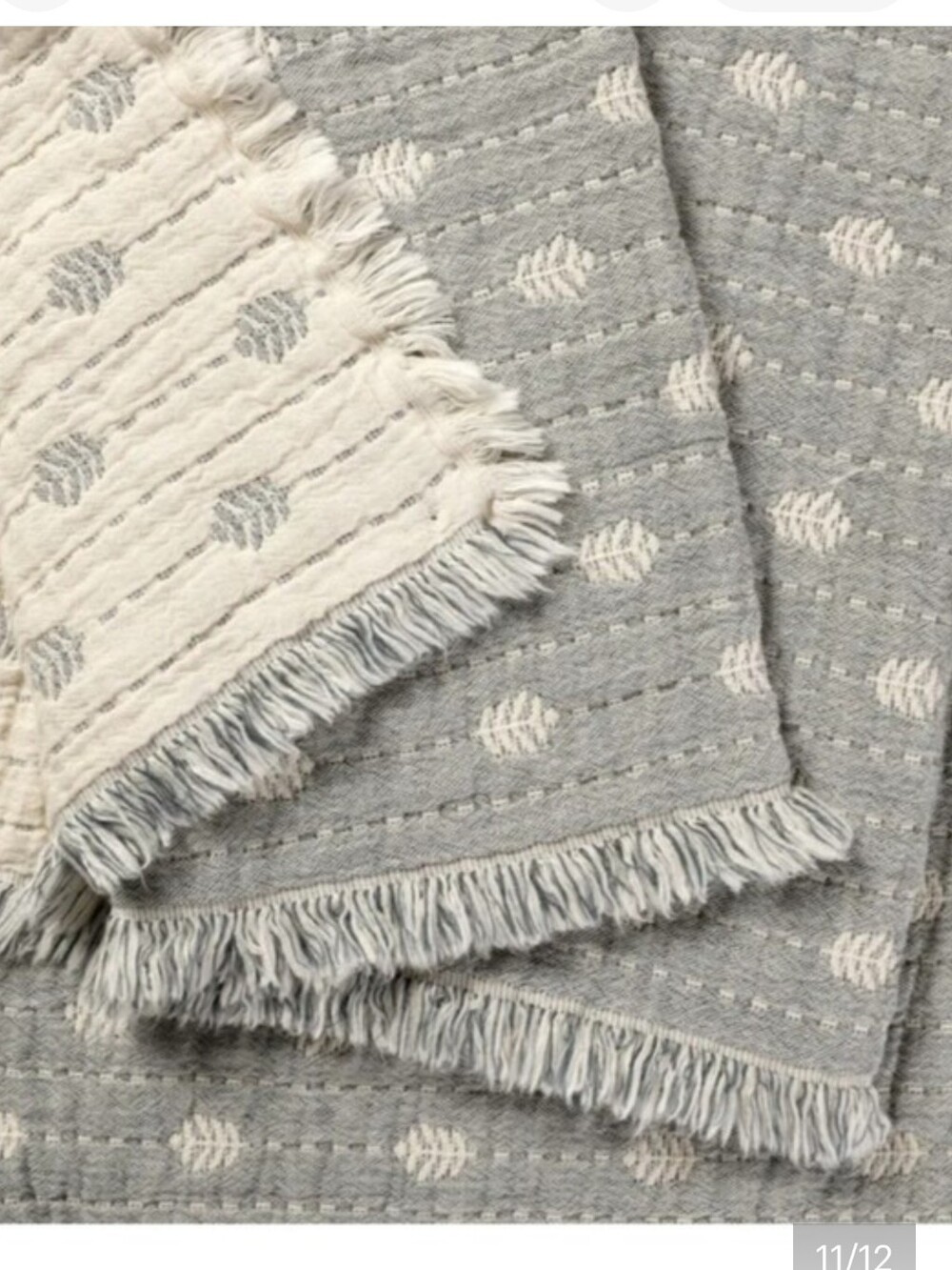 Reversible Cotton Throw Blanket 50x70, Brand New - Picture 11 of 12